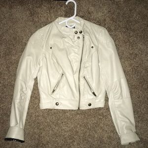 Cream leather jacket
